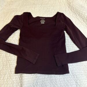 Free people square neck long sleeve